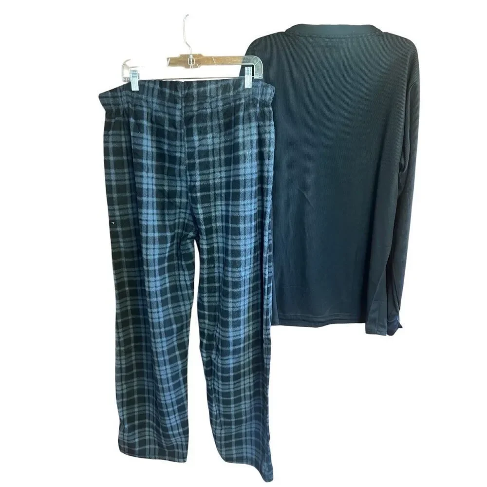 Nevada Men’s PJ Set Sz XXL Blue/Black   NWOT